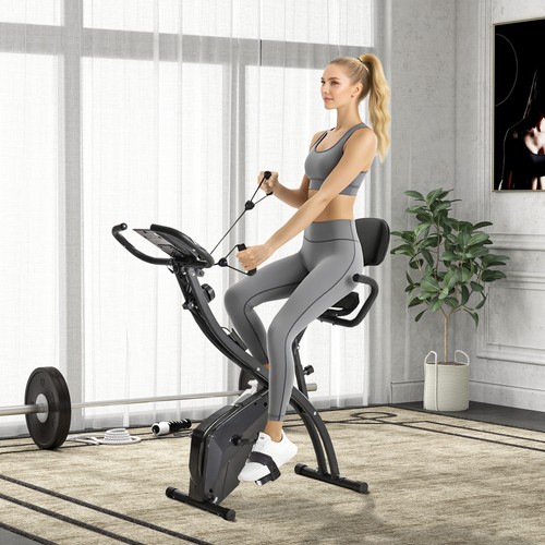 Folding exercise bike - exercise,